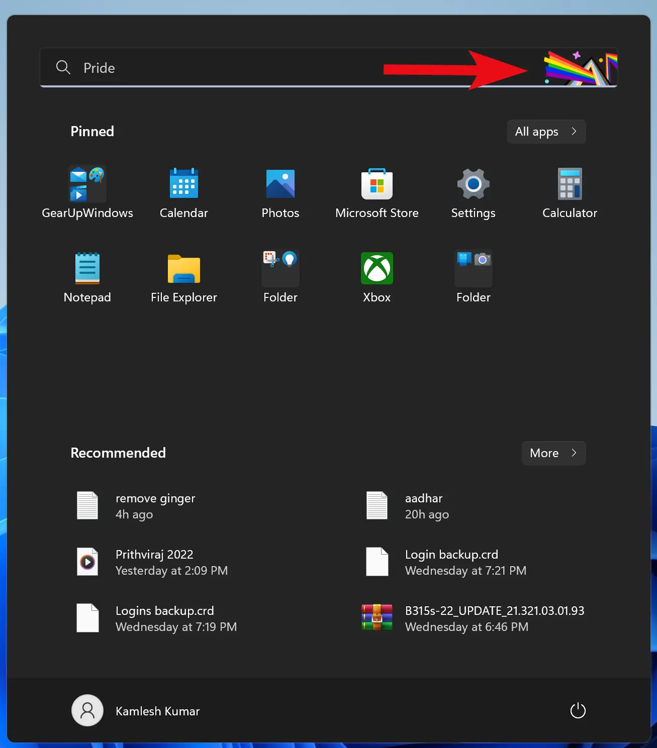 Windows search bar icon