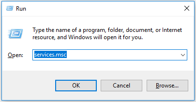 Open the Services window by pressing Win + R to open the Run dialog box, type services.msc, and then click OK.
Scroll down and locate the Microsoft Monitoring Agent service.