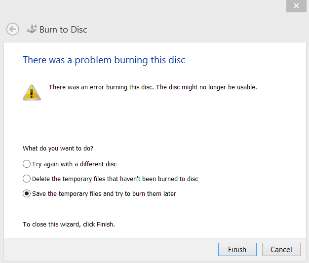 A CD drive with an error symbol.