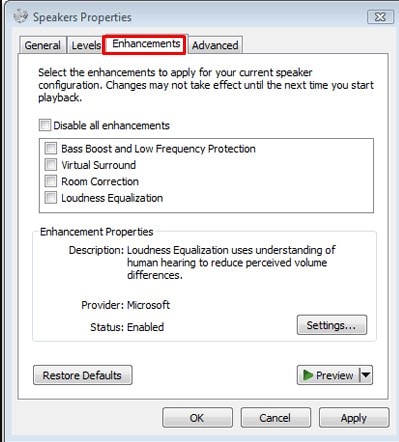 Check audio settings: Verify that the correct playback device is selected in the Windows sound settings and ensure the volume is not muted or set too low.
Disable audio enhancements: In the sound settings, disable any audio enhancements or special effects that might be interfering with the playback.