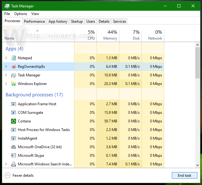 Confirm the action by clicking End process.
Close the Task Manager.