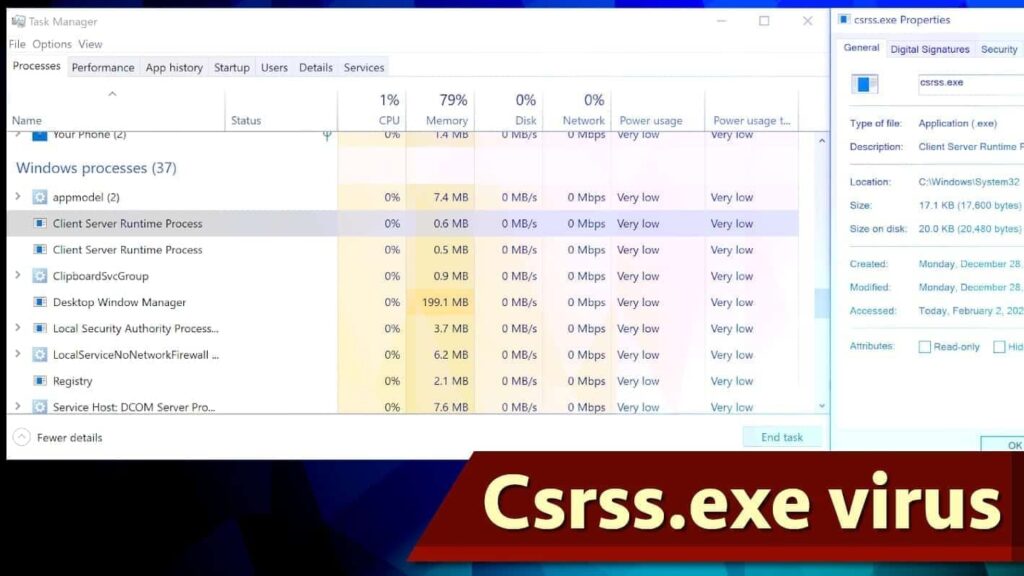 CSRSS.exe running twice is normal behavior in Windows operating systems.
The first instance of CSRSS.exe is responsible for console windows and the second instance is responsible for managing threads and subsystems.
