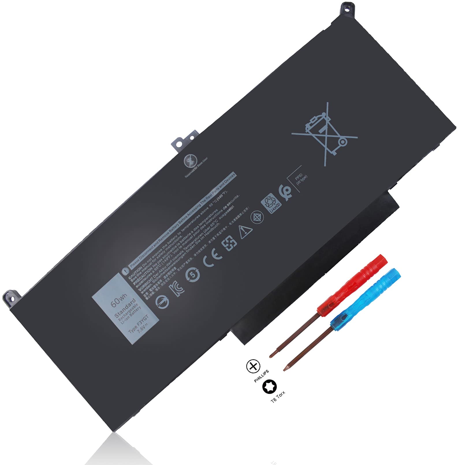 Dell Latitude 7280 battery icon with low battery symbol