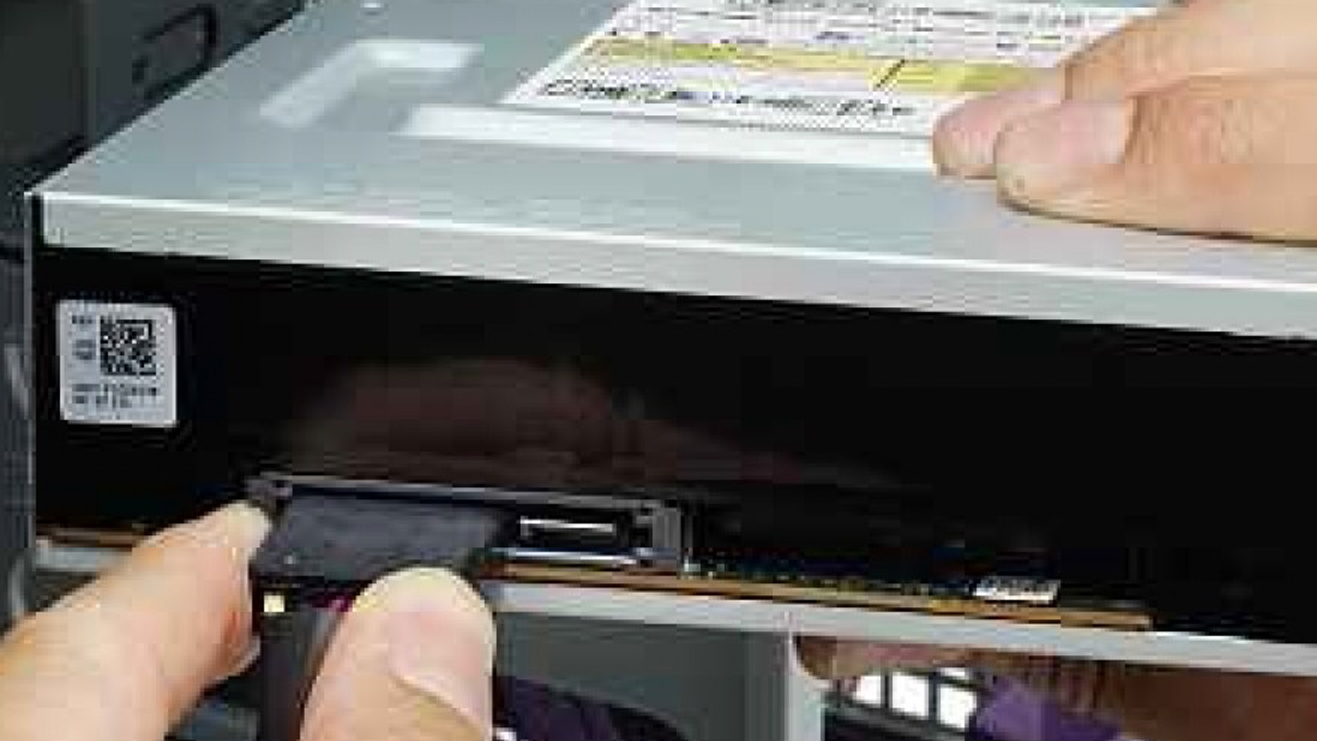 Disconnect the DVD drive from the current computer
Connect it to another computer using the appropriate cables