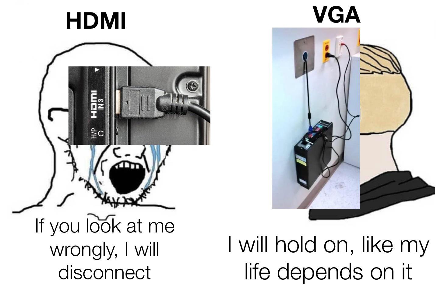 Disconnect the VGA cable from the current computer.
Connect the monitor to a different computer using the same VGA cable.