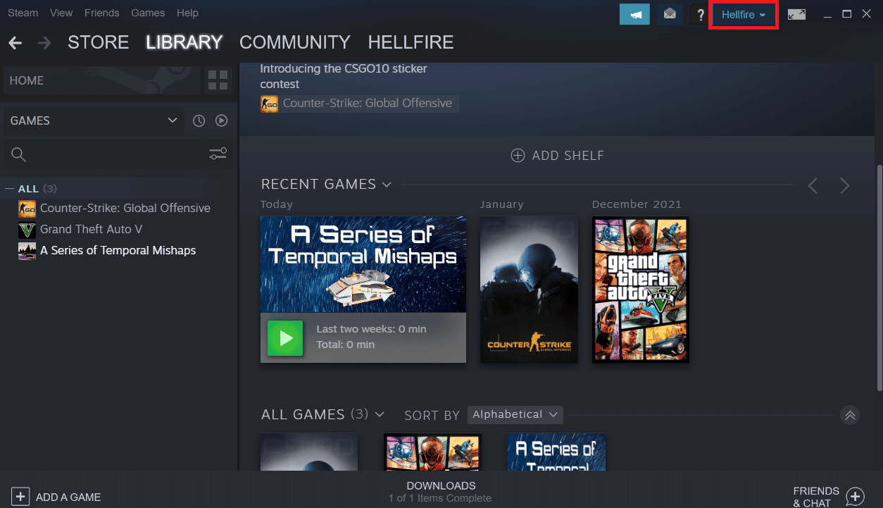 Ensure you have the latest version of the Steam client installed.
Go to "Steam" in the top-left corner of the client.