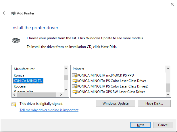 Enter your printer model and select your operating system.
Download the latest driver for your printer.