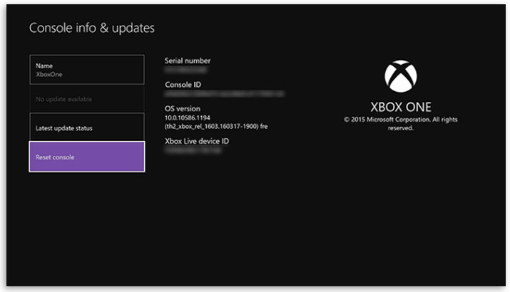 Note: This will remove all personal data and settings from your console
Press the Xbox button to open the guide