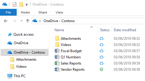 OneDrive features interface