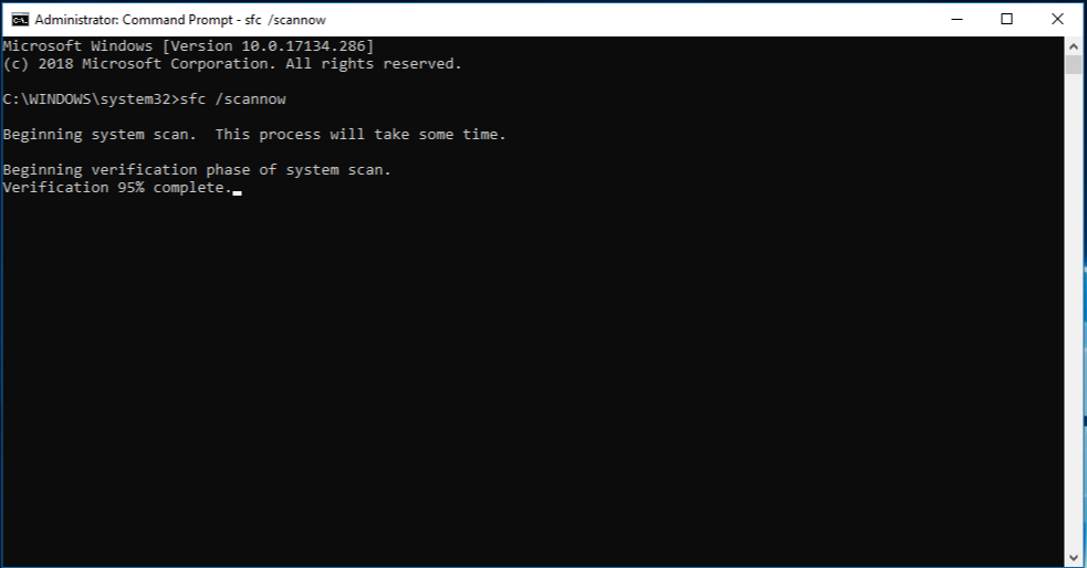Open Command Prompt as an administrator
sfc /scannow