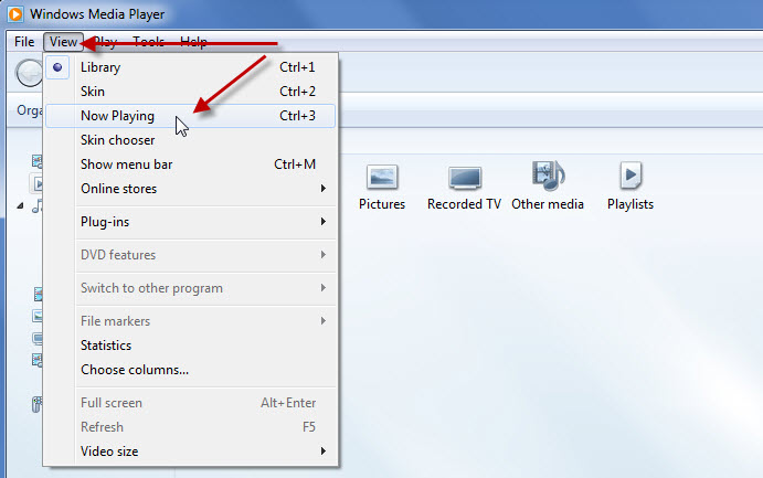 Open Windows Media Player
Click on Organize in the menu bar
