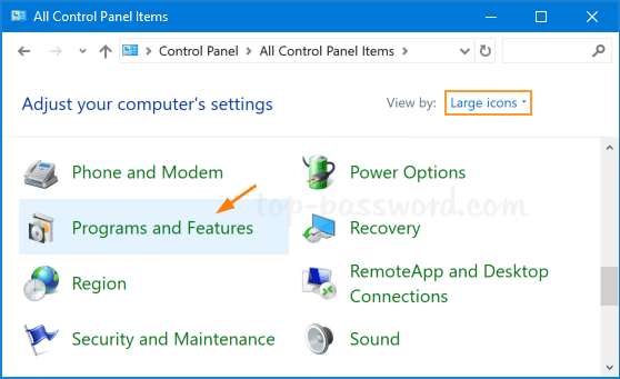 Press the Windows key and search for "Control Panel".
Click on "Programs" or "Programs and Features".