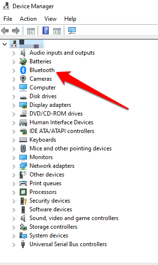 Repeat the same steps for Bluetooth devices under the "Bluetooth" category in Device Manager
Restart the computer