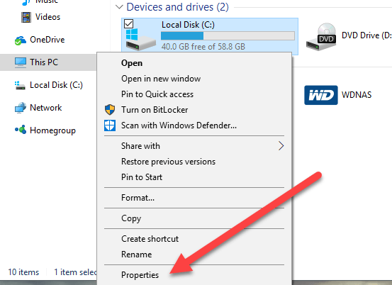 Right-click on the main hard drive (usually C: drive) and select Properties.
In the Tools tab, click on Check under the "Error checking" section.