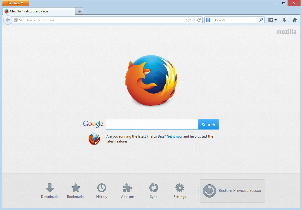 Web browser icon or screenshot of browser homepage