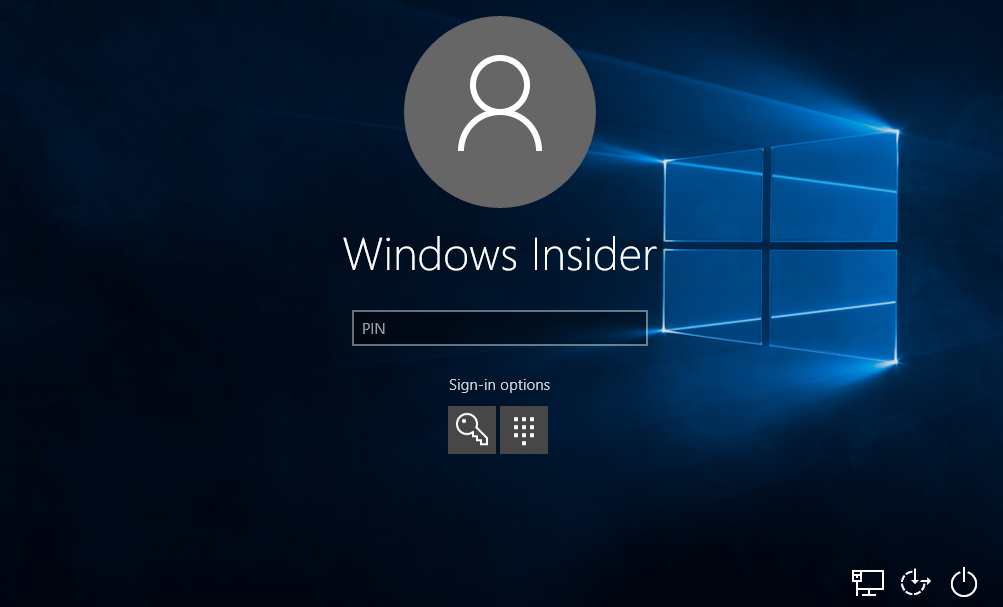 Windows login screen